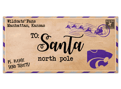 Kansas State Wildcats To Santa 6x12 Sign