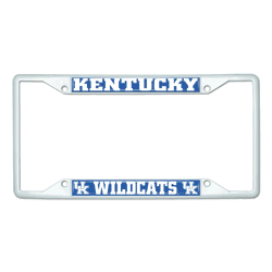 Kentucky White Metal License Plate Frame - 6.25"x12.25"