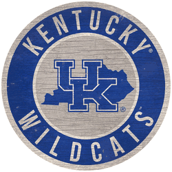 Kentucky Wildcats 12 in. Circle w/ State Sign