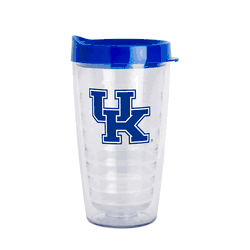 Kentucky Wildcats 16oz Flipside Dbl Wall Clear Tumbler