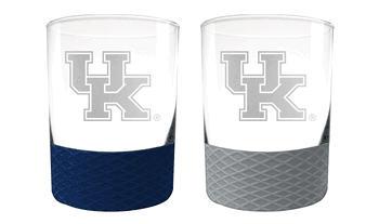 Kentucky Wildcats 2pc Laser Etched Commissioner Rocks Glass Set