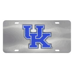 Kentucky Wildcats 3D Stainless Steel License Plate