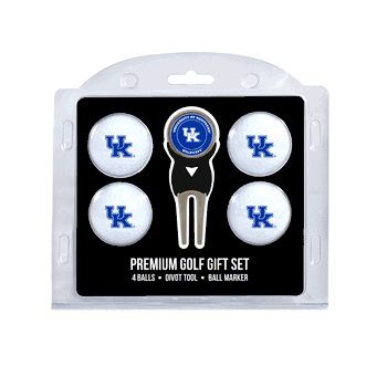 Kentucky Wildcats 4 Ball Gift Set + Divot Tool & Marker
