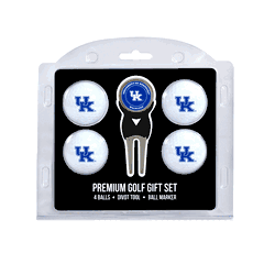 Kentucky Wildcats 4 Ball Gift Set + Divot Tool & Marker