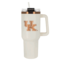 Kentucky Wildcats 40oz Crme and Copper Colossus Travel Mug with Straw