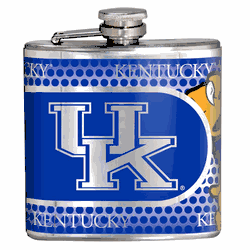 Kentucky Wildcats 6oz Stainless Steel Flask with Metallic Graphics