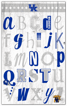 Kentucky Wildcats Alphabet 11x19 Sign