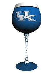 Kentucky Wildcats Artisan Wine Glass