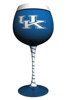 Kentucky Wildcats Artisan Wine Glass