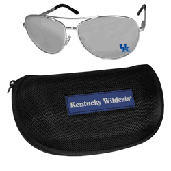 Kentucky Wildcats Aviator Sunglasses and Zippered Carrying Case