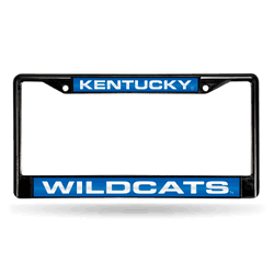 Kentucky Wildcats Black 12" x 6" Black Laser Cut Chrome Frame