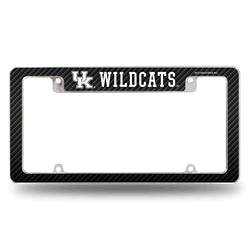 Kentucky Wildcats Black 12" x 6" Chrome All Over Automotive License Plate Frame