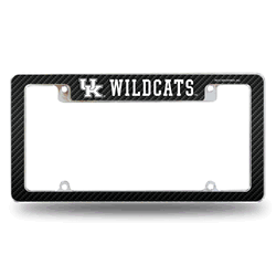 Kentucky Wildcats Black 12" x 6" Chrome All Over Automotive License Plate Frame for Car/Truck/SUV