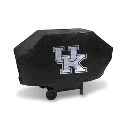 Kentucky Wildcats Black Deluxe Vinyl Grill Cover - 68" Wide/Heavy Duty/Velcro Staps