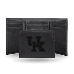 Kentucky Wildcats Black Laser Engraved Faux Leather Trifold