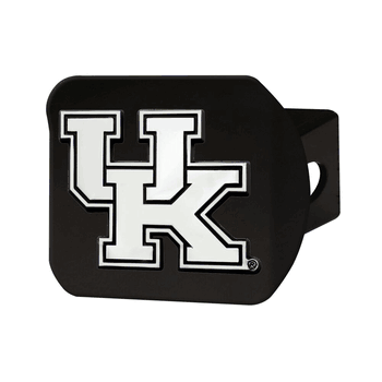 Kentucky Wildcats Black Metal Hitch Cover with Metal Chrome 3D Emblem