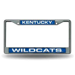 Kentucky Wildcats Blue 12" x 6" Laser Cut Chrome Frame