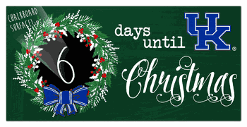 Kentucky Wildcats Chalk Christmas Countdown 6x12 Sign