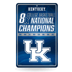 Kentucky Wildcats Champ 11" x 17" Metal Home Dcor Sign