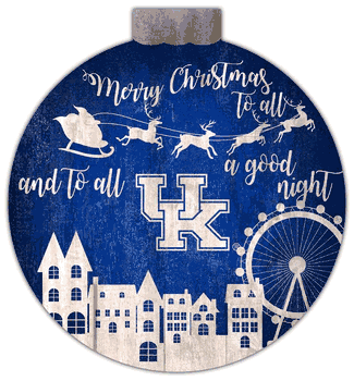 Kentucky Wildcats Christmas Village 12in Wall Art
