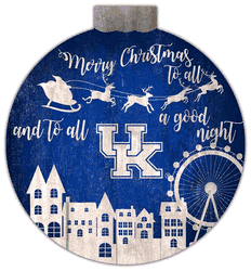Kentucky Wildcats Christmas Village 12in Wall Art