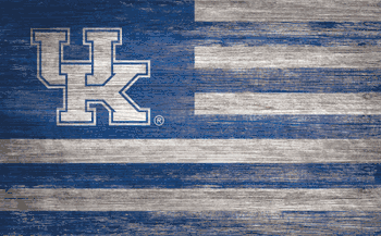 Kentucky Wildcats Distressed Flag 11x19
