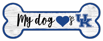 Kentucky Wildcats Dog Bone 6x12 Sign