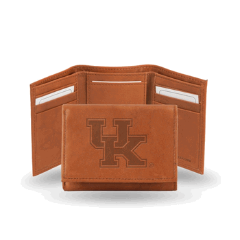 Kentucky Wildcats  Embossed Genuine Leather Tri-Fold