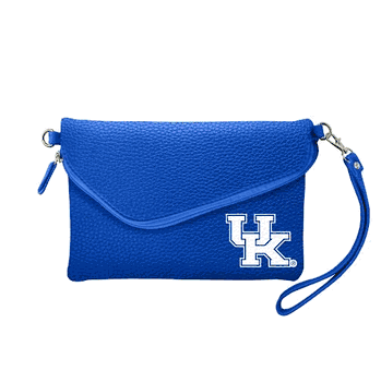 Kentucky Wildcats Fold Over Crossbody Pebble Royal