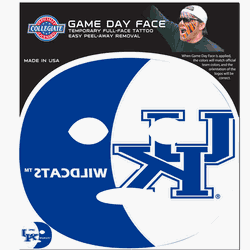 Kentucky Wildcats Game Face Temporary Tattoo