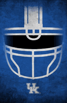 Kentucky Wildcats Ghost Helmet 17x26