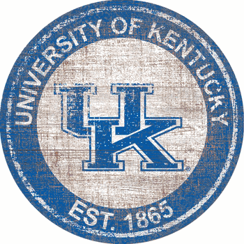 Kentucky Wildcats Heritage Logo Round Sign