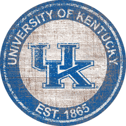 Kentucky Wildcats Heritage Logo Round Sign