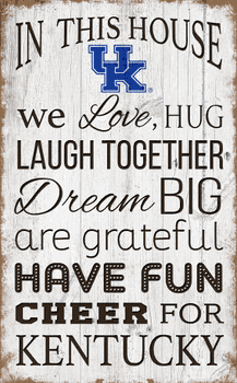 Kentucky Wildcats In This House 11x19 Sign