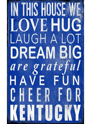Kentucky Wildcats In This House Sign