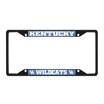 Kentucky Wildcats Metal License Plate Frame Black Finish
