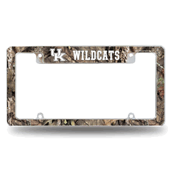 Kentucky Wildcats Mossy Oak 12" x 6" Chrome All Over Automotive License Plate Frame