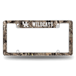 Kentucky Wildcats Mossy Oak 12" x 6" Chrome All Over Automotive License Plate Frame for Car/Truck/SUV