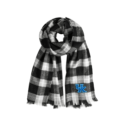 Kentucky Wildcats Plaid Blanket Scarf BL-GRY