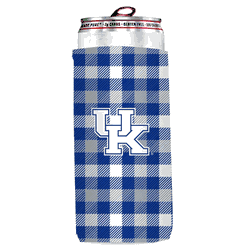 Kentucky Wildcats Plaid Insulated Slim Can Sleeve