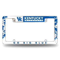 Kentucky Wildcats Primary 12" x 6" Chrome All Over Automotive License Plate Frame