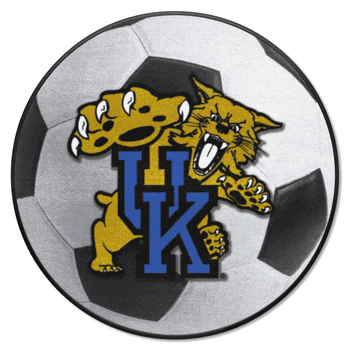 Kentucky Wildcats Soccer Ball Rug - 27in. Diameter, Wildcat Logo