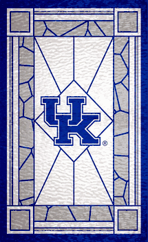 Kentucky Wildcats Stained Glass 11x19 Wood Sign