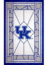 Kentucky Wildcats Stained Glass 11x19 Wood Sign