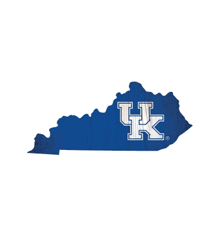 Kentucky Wildcats Team Color Logo State Sign