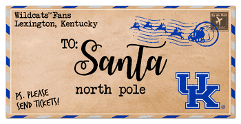 Kentucky Wildcats To Santa 6x12 Sign