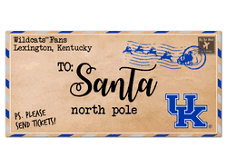 Kentucky Wildcats To Santa 6x12 Sign