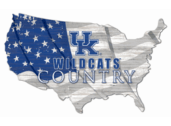 Kentucky Wildcats USA Shape Flag Cutout