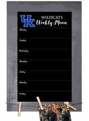 Kentucky Wildcats Weekly Chalkboard with frame & clothespins 11x19 Sign