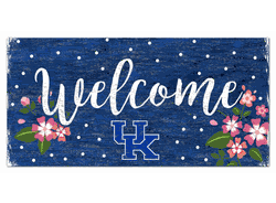 Kentucky Wildcats Welcome Floral 6x12 Sign